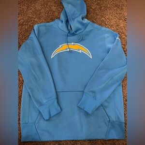 Mens Nike Los Angeles Chargers Dri-Fit Blue Hoodie Size Large